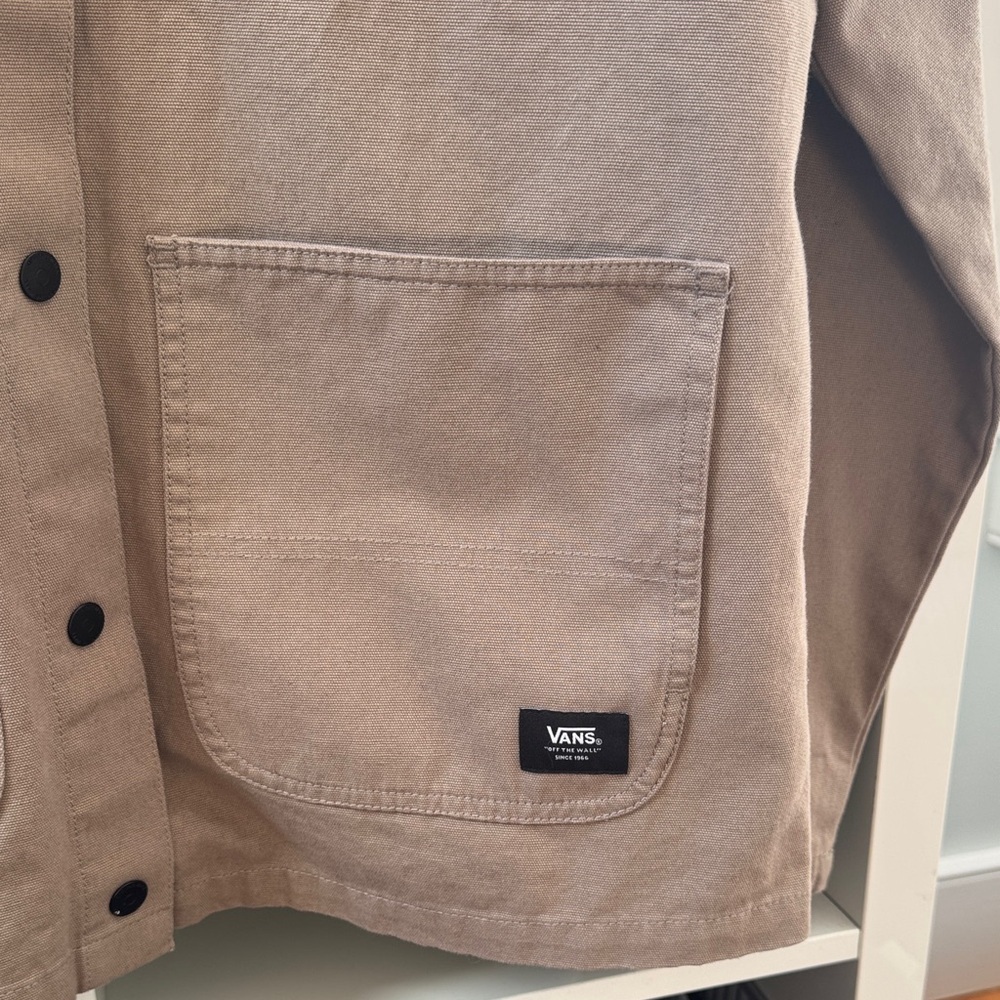 VANS Khaki Utility Jacket with Black Corduroy Collar - Picture 6 of 10